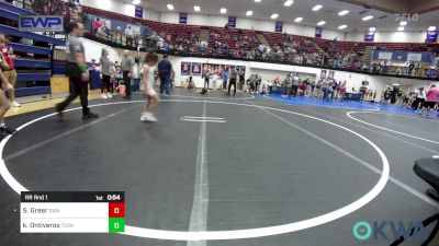 55-60 lbs Rr Rnd 1 - Saylor Greer, Shelton Wrestling Academy vs Kinsley Ontiveros, Texas Elite