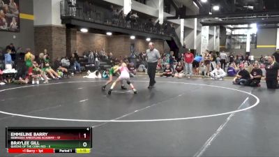 73 lbs Round 1 (4 Team) - Emmeline Barry, Nebraska Wrestling Academy vs Braylee Gill, Queens Of The Corn Red