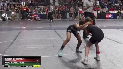 70 lbs Quarterfinal - Tymber Zimmerman, Ogden`s Outlaws vs Amiya Caudill-Tuel, Derby