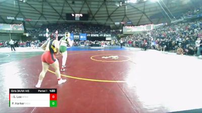 Girls 3A/4A 145 Champ. Round 2 - Sarrell Lee, Mount Tahoma (Girls) vs Portia Harker, Richland (Girls)