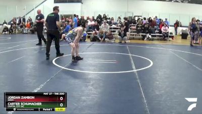 101 lbs 1st Place Match - Jordan Zambon, NBWC vs Carter Schumacher, Capital City WC