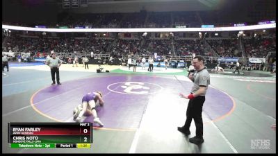 II-110 lbs Quarterfinal - Ryan Farley, Avon-Geneseo vs Chris Noto, Honeoye Falls-Lima