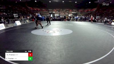 287 lbs Round Of 16 - Xavier Franco, Central vs Chad Troxler, Liberty (Bak)