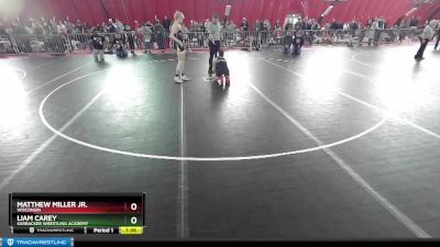 113 lbs Champ. Round 1 - Liam Carey, Sarbacker Wrestling Academy vs Matthew Miller Jr., Wisconsin