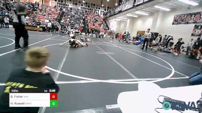 83 lbs Consolation - Benjamin Fisher, Salina Wrestling Club vs Hudson Russell, Broken Arrow Wrestling Club