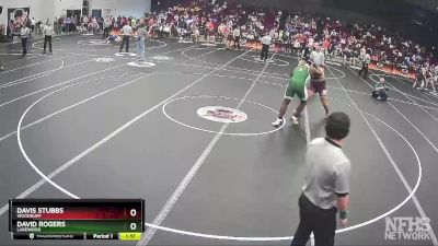 3A 285 lbs Quarterfinal - Davis Stubbs, Woodruff vs David Rogers, Lakewood