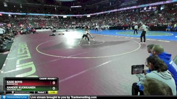 D1-157 lbs Champ. Round 1 - Kade Boyd, Burlington vs Xander Kuokkanen, Waukesha West