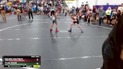 66 lbs Quarterfinal - Tyjae Ehlke, Mighty Warriors Wrestling Acad vs Holden Holyfield, James Island Youth Wrestling