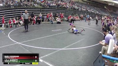 58 lbs Round 2 (6 Team) - Baeli Gossman, Nebraska Blue vs Lola Barrett, Minnesota Storm Red