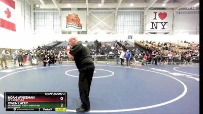 85 lbs Champ. Round 2 - Noah Winseman, HF-L Wrestling vs Owen Lacey, Ogdensburg Youth Wrestling Association