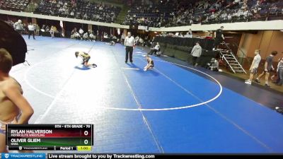 70 lbs Cons. Semi - Rylan Halverson, Moyer Elite Wrestling vs Oliver Gliem, Iowa