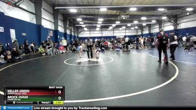 66 lbs 2nd Place Match - Brock Hvass, Lewiston WC vs Keller Green, Upper Valley Aces