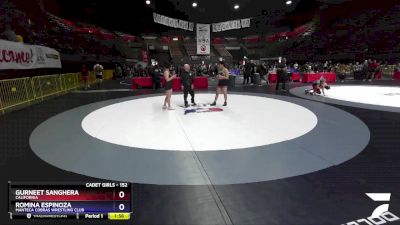 152 lbs Round 1 - Gurneet Sanghera, California vs Romina Espinoza, Manteca Cobras Wrestling Club