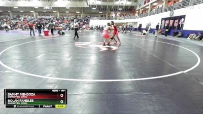 149 lbs Cons. Round 2 - Sammy Mendoza, Grand View (Iowa) vs Nolan Randles, Grand View (Iowa)