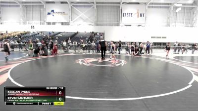 112 lbs Cons. Round 3 - Keegan Lyons, Johnstown PeeWee Wrestling vs Kevin Santiago, Cazenovia Creatures Wrestling Club