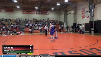 197 lbs Quarterfinal - Kaden Glass, Pratt Community College vs Hunter Hall, Carl Albert State