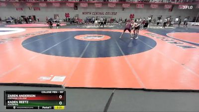 157 lbs Quarterfinal - Kaden Reetz, Augsburg vs Zaren Anderson, Carthage College