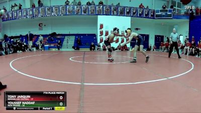 138 lbs Placement (16 Team) - Tony Jarquin, Rensselaer Central vs Youssef Naddaf, New Prairie