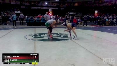 Girls 100 lbs Semifinal - Elena Cordova, Rio Rancho vs Jolie Chavez, Moriarty