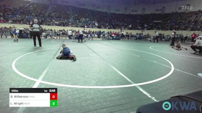 55 lbs Round Of 32 - Bladen Wilkerson, Choctaw Ironman Youth Wrestling vs Levi Wright, Weatherford Youth Wrestling