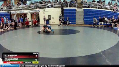 80 lbs Round 1 (4 Team) - Ethan Norris, Delta vs Ella Neibert, Indiana Creek