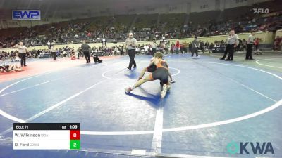 110 lbs Semifinal - Wyatt Wilkinson, Skiatook Bulldog Wrestling vs Devin Ford, Cowboy Wrestling Club