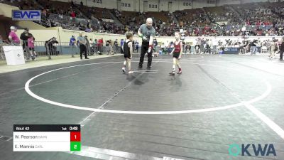 37 lbs Quarterfinal - Waylon Pearson, Barnsdall Youth Wrestling vs Elijah Mannis, Carl Albert Little League