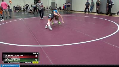 95 lbs Quarterfinal - Jackman Littleton, Skulls And Crossbones vs Jack Ledbetter, Gracin Wrestling School