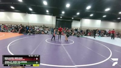 81-87 lbs Round 1 - Giselle Jade Valverde, NB Elite Wrestling Club vs Benjamin Breunig, Lake Highlands Club Wrestling