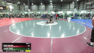 113 lbs Round 3 (4 Team) - Mac Johnson, COMBAT ATHLETICS vs Darin Witcher, FCA WRESTLING