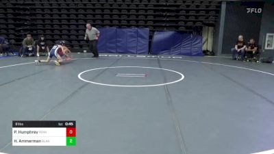 91 lbs Semifinal - Parker Humphrey, Pennington, NJ vs Hunter Ammerman, Blandburg, PA