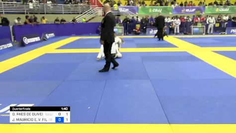 DANIEL PAES DE OLIVEIRA vs JOSÉ MAURICIO E. V. FILHO 2024 Brasileiro Jiu-Jitsu IBJJF