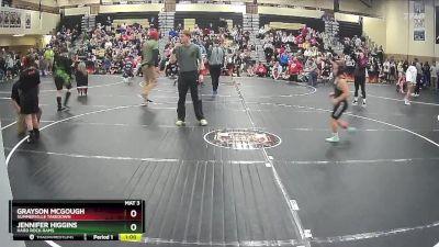 90 lbs Quarterfinal - Grayson McGough, Summerville Takedown vs Jennifer Higgins, Hard Rock Rams