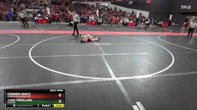 100 lbs Quarterfinal - Cage Preslaski, Pulaski vs Conner Kratz, Slinger Red Rhinos WC