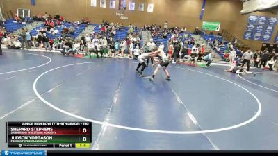 150 lbs Semifinal - Judson Yorgason, Fremont Wrestling Club vs Shepard Stephens, Sanderson Wrestling Academy