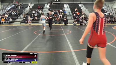 12U-3 lbs Round 1 - Kavan Beyer, Team Valley Wrestling Club vs Rylen Hanson, Caveman Wrestling