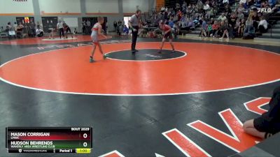 N-15 lbs Semifinal - Mason Corrigan, LMWC vs Hudson Behrends, Waverly Area Wrestling Club