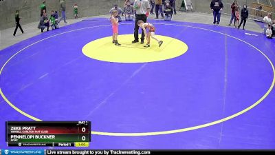 45 lbs 5th Place Match - Zeke Pratt, Yamhill Carlton Mat Club vs Pennelopi Buckner, SCMC