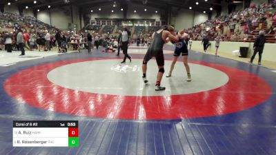190 lbs Consi Of 8 #2 - Antonio Ruiz, Harris County Wrestling Club vs Barrett Rosenberger, The Storm Wrestling Center