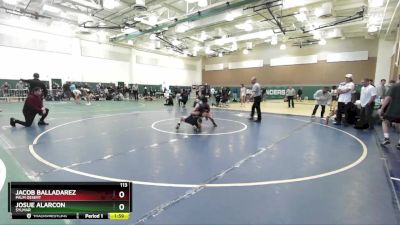 113 lbs Quarterfinal - Jacob Balladarez, Palm Desert vs Josue Alarcon, Sylmar