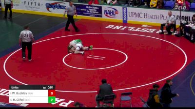 124 lbs Quarterfinal - Will Buckley, Bishop McCort vs Hans Gilfoil, Central Dauphin