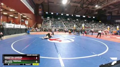 4A-220 lbs Champ. Round 1 - Dillon Glick, Thunder Basin High School vs Owen Bowers, Kelly Walsh