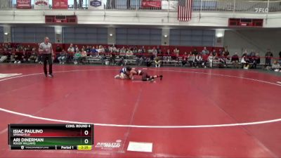 125 lbs Cons. Round 4 - Ari Dinerman, Roger Williams vs Isiac Paulino, Springfield