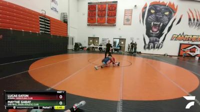 98-108 lbs Quarterfinal - Lucas Eaton, Powell Wrestling Club vs Maythe Garay, Greybull Basin Athletic Club