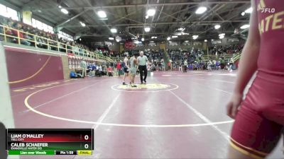 113 lbs Champ. Round 1 - Liam O`Malley, Tell City vs Caleb Schaefer, Evansville Mater Dei