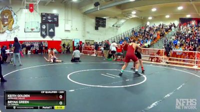 220 lbs Cons. Round 2 - Keith Golden, Antelope Valley vs Bryan Green, La Canada