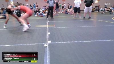 100 lbs Round 4 - Isabella Chapa, Alpha Elite vs Baileigh Self, Collinsville Wrestling Club