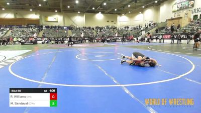 100 lbs Semifinal - Rowdy Williams, Oakridge Mat Club vs Madden Sandoval, COWA