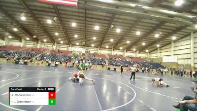 135 lbs Semifinal - Jaxton Greenman, Champions Wrestling Club vs Rylan Cedarstrom, Wasatch Wrestling Club