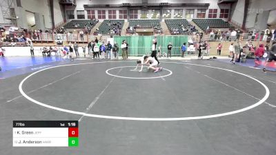 77 lbs Round Of 16 - Kian Green, Jefferson Wrestling Club vs Jackson Anderson, Harris County Wrestling Club